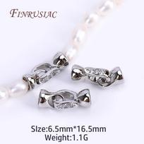 Fasteners For Bracelets Accessories 18K Real Gold Plated Connectors For Jewelry DIY Jewelry Making Supplies,Clasp For Jewelry 1 Piece white