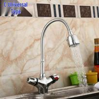 All-Copper Kitchen & Bath Faucet with Thermostatic Valve for Sink Model with Shower white