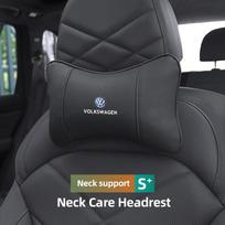 Car Tire Valve/ Car Headrest/Lumbar Support Auto Neck Pillow Waist Cushion For VW GTI Polo Golf MK7 Passat B6 Tiguan Jetta T-ROC lcdf55 gray