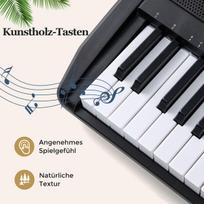 Pianinas, 61 klavišų elektroninis klaviatūra, 85x28x12 cm, juoda