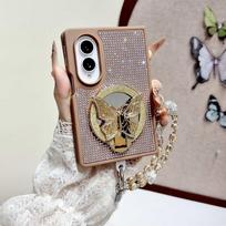 Case for Samsung Galaxy Z Fold 8 Ultra 7 6 5 4 3 with Kickstand & Detachable Crystal Beaded Wrist Strap Shockproof Bling Cover Phone Bumpers for Samsung Z Fold6 ruda