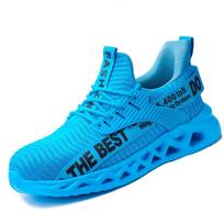 Indestructible Mining Boots Anti-Smash Anti-Puncture Safety Shoes Men Steel Toe Safety Shoes Men Lightweight Work Shoes Sneakers 36 blue