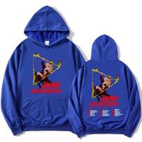 Ava Max Don’t Click Play Tour Hoodie Double Sided Concert Tour Dates Graphic Print Hooded Sweatshirt Pop Music Casual Streetwear Unisex Tops XXL blue