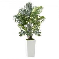 Dirbtinė arekos palmė, 121,9 cm, balta, vidaus ir lauko, PE medžiaga