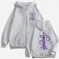 Powerless Kai Azer Book Cover Zipper Sweatshirts Gift for Men Women's Fashion Aesthetic Zip Up Hoodies High Quality Coats Jacket 2XL white