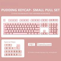 Xiaomi 129 Keys PBT Double Shot ISO Layout Keycap Pudding Keycaps For Mx Switch Mechanical Keyboard OEM Profile RGB backlit Key Caps rožinė