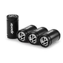 For Volkswagen 3D Metal Car Wheel Tire Valve Caps Stem Cover Accessories For Volkswagen VW Rline Golf 4 5 6 7 Tiguan Passat B5 B6 B7 CC MK5 MK6 EM1