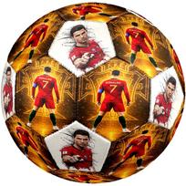 Ronaldo auksinis Cr7 logotipas Dydis 5 Futbolo kamuolys Mašininis siuvimas Vidaus/Lauko Universalus Futbolas Unikali dovana futbolo mėgėjams Gimtadienio/Kalėdų Vestuvių P zq