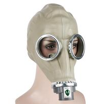Natūralaus kaučiuko dujokaukė, pilno veido apsauginis respiratorius be filtro kasetės gray