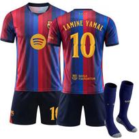 Paaugliams Vaikams Suaugusiems Individualus Vardas Futbolo Apranga 2026-27 Barça Namų #10 LAMINE YAMAL Sportinis Treniruočių Komplektas su Kojinėmis 2XL