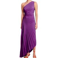Vasaros prašmatni ir elegantiška moteris Maxi suknelė su raukiniais, seksuali, be rankovių, ilgas chalatas, prabangūs vakariniai drabužiai L violetinė