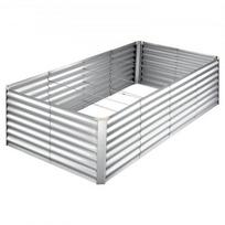 Pakeltas darželis, 240x120x62 cm, sidabrinė, metalinė lauko lysvė