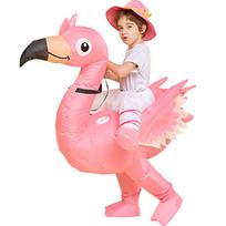 Flamingo pripučiamas kostiumas Vaikams Jojanti ant vienaragio Kostiumai Linksmas Triušio Fancy Cosplay Suknelė Šventės Helovino Kostiumas Suaugusiems One Size pink