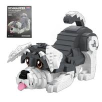 New Schnauzer Husky Puppy Building Blocks Sets 635/757 PCS Figures Toy Figurine Collection Bricks Home Decor Toy Kids Gifts black