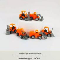 Construction Vehicle Cake Toppers: Excavator & Bulldozer for Kids' Birthday Parties orange