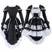 Charming Women's Lolita Princess Maid Dress Featuring Vibrant Colors And Midi Length L juoda