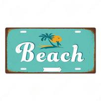 Vasarinis Retro Alavo Ženklas Licencijos Plokštelė Metalo Vintažinis Plakatas Pub Barui Banglenčių sportui 15x30cm(5.9x7.8inch) white