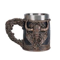 Valhalla Vikingų Nerūdijančio Plieno Nordic Vikingų Statina Drakono Valties Kariūnas Ragas Kaukolė Alaus Puodelis Krūka Stein Puodelis 400 ml 201-450ml
