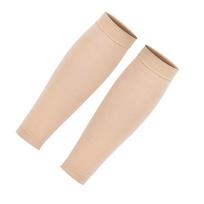 1 pora suspaudimo blauzdos rankovėmis, kvėpuojančios moteriškos vyriškos elastinės kojinės, skirtos bėgimui bėgiojant žygiams beige