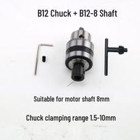 Pasidaryk pats rankinio elektrinio gręžtuvo variklio rinkinys su B12 griebtuvu ir kūginiu mova Chuck 1.5-10mm + B12-8mm Shaft