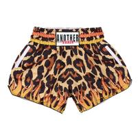 Moteriškos didelio dydžio aukšto juosmens bokso šortai su leopardo raštu, sportinės treniruočių kelnės, MMA treniruotės, bėgimas Medium black