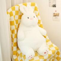 80Cm Cute Big Stuffed Lazy Rabbit Doll Soft Plush White Bunny Animal Toy Baby Sleep Pillow Kids Girl Birthday Gift Room Decor 40cm beige