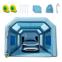 VEVOR pripučiama dažymo palapinė automobilių dažymui 792 cm x 457 cm x 335 cm Filtravimo sistema 2 pūstuvai