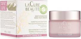 LA CURE BEAUTÉ Deep Hydration Rose Face Cream drėkinamasis veido kremas su rožių vandeniu, 50 ml