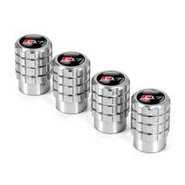 4pcs Aluminium Car Tire Valve Stems Caps Gear-shaped-Valve For Audi Sline TT A1 A2 A3 A4 A5 A8 8P B6 B7 A6 A7 Auto Accessories gray
