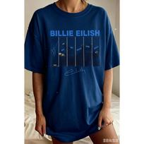 Billie Eilish Short-sleeved Round Neck T-shirt Men Women Oversized Streetwear Y2k Short Sleeve High Street Harajuku High Quality Female Male Clothing L įvairiaspalvis