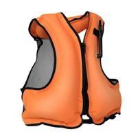 Orange Snorkel Vest Portable Inflatable Snorkeling Jacket for Swimming Fishing Floating and Diving black