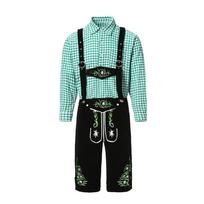 Men Oktoberfest Costume German Oktoberfest Pubs Bartender Outfit Beer Man Costumes  Lederhosen Bavarian Octoberfest L blue