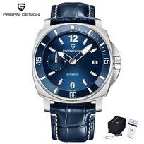 PAGANI DESIGN Men Automatic Mechanical Watch Men Diver Watch Stainless Steel Bracelet 100M Waterproof Sports Luxury Wristwatches gray
