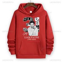 Ilsėkis ramybėje Liam Payne 1993-2024 Europos dydžio atminimo džemperis su gobtuvu XS red