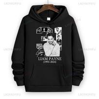 Ilsėkis ramybėje Liam Payne 1993-2024 Europos dydžio atminimo džemperis su gobtuvu M black