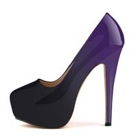 LOSLANDIFEN Moteriški aukštakulniai siurblys, 14 cm, apvalūs stiletai Talon Femme Sexy Ladies Raudoni vestuviniai batai Juodi platforminiai aukštakulniai batai 43 violetinė