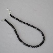Korėjietiškas elegantiškas juodo agato minimalistinis karoliai moterims gray