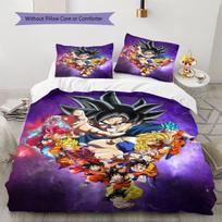 Son Goku Rašto Patalynė, Antklodės Komplektas Antklodės Užvalkalas Pagalvės Užvalkalas Namų Gimtadienio Dovana (1 * antklodės užvalkalas + 2 * pagalvės užvalkalai, be šerdies) 135x200cm blue