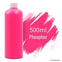 Glossy Acrylic Fluid Bear Paint - 500ml Bottle for Children's DIY and Handmade Painting fluorescencinė rožinė spalva