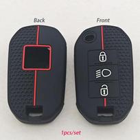 1pcs Silicone Key Cover Car Key Case For Citroen C5 C3 C4 C8 Berlingo and Peugeot Partner Rifter 208 308 508 407 2008 3008 juoda