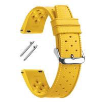 18mm 20mm 22mm Tropic silikoninė apyrankė su greito atsegimo mechanizmu laikrodžiui Seiko Rolex Rubber apyrankė Minkšta sportinė vyriška moteriška apyrankė ant riešo 18mm geltona
