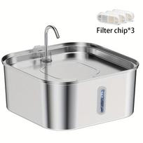 7L/236 oz Didelis šunų fontanėlis Nerūdijančio plieno Automatinis gyvūnų girdytuvas Su filtru Tylus patalpų gyvūnų laistymo fontanėlis