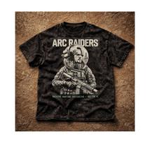 Arc Raiders Acid Wash T-Shirt, Sci-Fi Soldier Gamer Tee, Snow Wash Streetwear 120 black
