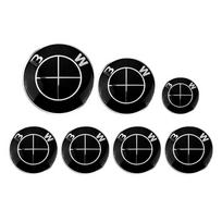 7Pcs Car Front Hood Emblem Wheel Hub Caps Black White Logo For BMW M Logo X1 X2 X3 X4 X5 X6 WF48 F39 F10 F30 G11 E60 G01 E84 E83
