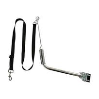 Canine Bike Running Attachment with Bent Side Arm, Spring Section and Guided Motion Position for Outdoor Exercise Workouts and Daily Use 1 gray