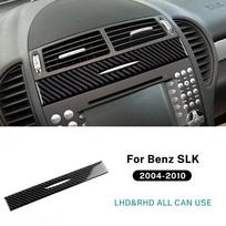 Tikra minkšta anglies pluošto apdailos lipdukas Mercedes Benz SLK R171 2004 2005 2006 2007 2008 2009 2010 Centrinio oro išleidimo angos priedams Black LHD RHD B black