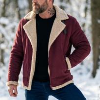 Men's Thickened Winter Jacket - European American Outdoor Hunting Coat, Fleece Lined Hiking Jacket,  New Crossbody Men's Outerwear M bordinė