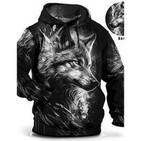 Vyriški unisex džemperiai Madingi megztiniai megztiniai megztiniai su gobtuvu Animal Wolf Lion Dragon Tiger Print Daily 3D Print Kasdieniai gobtuvai 4XL gray