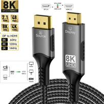 DisplayPort to HDMI-Compatible Cable DP1.4 to HDMI 2.1 Converter 8K@60Hz 4K@120Hz HDR For Desktop Laptop PC TV Monitor Projector 8K/2M