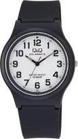 Cue & Cue Men's Analog Solar Watch, Water Resistant to 10 ATM, Urethane Strap, White Dial, H036-003, Black white